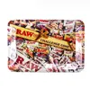 180*125 mm 20 Style Raw Backwoods Cartoon Rolling Tray Metal Paling Paling Małe tace suche zioła tytoniu