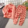 Kläder sätter Autumn Winter Baby Thermal Underwear Set Children's Boys Girls Long Johns Cotton Pyjamas Kids Home Clothes 230907