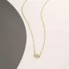 LEXODY Diamanten kettingen voor vrouwen Sierlijke bladketting 14k vergulde gelaagde CZ maanketting Eenvoudige diamanten choker kettingen voor vrouwen Trendy sieraden Geschenken voor G