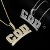 Nieuwe Designer Rembours COD Letter Charm Hanger Ketting met Touwketting Hip Hop Dames Heren Volledig verhard 5A Kubieke Zirkonia Dagelijks Geschenk Sieraden