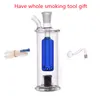 LED Crescer no escuro Mini Queimador de Óleo de Vidro Hookah Bong Tubulações de Água Inline Matrix Perc 10mm Joint Recycler Dab Rig Honeycomb Ash Catcher