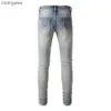 839 Amiirii Purple Jeans Demin Mens Fashion Jean Street 2023 Trench Patch High Fitted Leg Denim