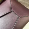 Toppdesignväskor pussel axel handväska lowwe kvinnor vävd handhållen 1: 1 high-end lapptäcke läder geometrisk crossbody väska