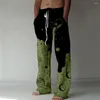 Pantalon droit Galaxy pour hommes, impression 3D, cordon élastique, poche avant, mode plage, ample, confortable, YK2