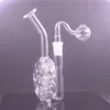 Gros verre épais Bong Ash CatcherHookahs Suisse Perc Percolateur Huile Rigs 14mm Femelle Mâle Joint Fumer Tuyaux D'eau avec Tuyau De Brûleur À Huile En Verre Mâle