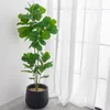 Falsa vegetación floral 122 cm Árbol tropical Grandes plantas de ficus artificiales Ramas Hojas falsas de plástico Árbol de Banyan verde para el hogar Jardín Habitación Tienda Decoración 230907