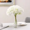 Fleurs décoratives ivoire artificiel grand hortensia pleine soie pour décor Vases d'automne