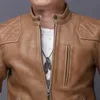 Men's Leather Faux Motorcycle Style Beige Autumn Jacket Men Plus Size 4XL Natural Thick Cowhide Slim Fit Short Genuine Coat 230908