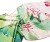 Foulards Foulard en soie de mûrier pour femmes, écharpe longue en Satin imprimé de fleurs, châleLF2030908