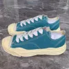 Maison Mihara Yasuhiro MMY Dissolved Shoes Mens and Womens Open Smile Canvas Shoes Green Thick Sole Casual Trend Japanese Board Shoes