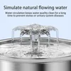 Cat Bowls Feeders Pet Water Dispenser Stainless Steel Fully Automatic Floret Fountain Quiet Pump With Sensor 230907