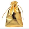 100 Unids / lote Bolsas de Exhibición de Embalaje de Joyería de Color Dorado Bolsas Para Mujeres DIY Regalo de Moda Artesanía W38270N