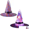 Cappelli da festa Led Cappello di Halloween Hangable Glowing Witch Decorazione festiva Cap Drop Delivery Forniture per il giardino di casa Dhgarden Dhjuk
