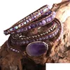 Bracelet RH Fashion Handma Bohemian Bijoux Boho Bracelet Mixte Pierres Naturelles Charme 5 Brins Wrap Bracelets Cadeau Drop 220831 Livraison Dhaj1