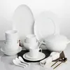 16pcs ceramic white dinnerware for customising diy257t