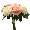 Decoratieve Bloemen 8 Hoofden Rozen Kunstzijde Mode Rose Pioenbloem Flores Artificiales Voor Bruiloft Decoratie