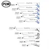 PDR Rods Hook Tool Tool för att ta bort bucklor Ta bort Fix Dents bilreparationssatsverktyg Dent Puller limflikar Sug Cups265w
