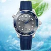 Orologio da uomo di lusso World Time Lunetta in ceramica Orologi automatici limitati 41 mm Meccanico 8215 Movimento Vetro posteriore Sport Sea Mans Orologi Orologi blu Orologi da polso