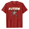 Camisetas para hombres Autism Skeleton Meme Humor de camiseta Funny Skull Impresión Halloween Regalos Conciencia neurodivergente gráfico esencialsweatshirts hy82