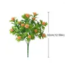 Fleurs décoratives Vert Fleur artificielle Simulation Milan Petit Bouquet Plante en plastique pour mariage Home Office Party Décoration Art # T2P