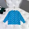 детская одежда детский свитер пуловер с круглым вырезом для мальчика и девочки Размер 100-150 см мода косая буква логотип полная печать детский трикотаж Sep01