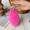 Fashion Fox Fur Brelkain for Women Girls Bag wisiorek Śliczne pluszowe ozdoby Toy Car Key Pierścień Dekcesoria Prezenty