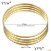 Bangle Mode Romeinse Stijl Roestvrij Staal Goud Kleur Minnaar Bedelarmband Voor Vrouwen Merk Brede Manchet 7 Stuksset 230215 Drop Levering Jewe Dhd04