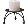 Candle Holders For Pillar Candles Durable Geometric Round Metal Holder High Quality Iron Plated