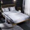 High Quality Duvet Cover Silk Bed sheets Four Piece Bedding Sets 9 Color On Comforter Sets240O