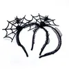 Outro festivo Halloween rambut setan Band dekorasi pesta laba laba Web penyihir ikat kepala menari property foto Festival hantu kelelawar Hoop 230907