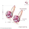 Dangle Earrings Fashion Crystals Earring Silver Color Bella Round Dorp For Women Party Wedding Bijoux