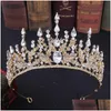 Hair Jewelry Vintage Baroque Headbands Purple Crystal Tiaras Crowns Bride Noiva Headpieces Bridal Party Crown 220831 Drop Delivery Ha Dhmni