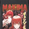 Herr tshirts harajuku tvättade t -shirt motorsåg man grafisk tshirt rolig tecknad manga makima anime unisex topps y2k kläder 230907