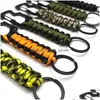 오프너 휴대용 옥외 브레이드 우산 코드 키 체인 병 오프너 mtifunctional carabiner 키 링 펜던트 황야 수술 dhgarden dhh2f