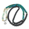 SN1236 2018 ON WOMENSYOGA BRACELET FASHIT BLACK ONYX Amazonite Braceter Natural Phoenix Stone Balance Energy Jewelry271W