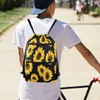 Geschenkverpackung Sunflower Dstring Rucksack für gelbe Blume Sport Gym Bag Sackpack Frauen Männer Große Größe Drop Lieferung Otsqe