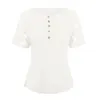 Womens Polos Personality Design Summer Solid Color Fashion Temperament Top