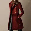 Damen Wollmischungen Damen Wolle Frühling Herbst Klassische lange Jacke Damen Vintage Oberbekleidung Temperament Mischungen Mantel für Damen x0908 x0909