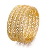 Bangle 24K Luksusowe złote kolory dla kobiet ślubne Bransolety Bracelety złota biżuteria na Bliski Wschodnią Afryki Prezenty 230907