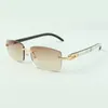 Buffs Sunglasses Glasses 3524012 Natural Mixed Buffalo Horn for Men and Women Eyeglasses Size 56-18-140mm Eye Sun