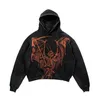 Heren Hoodies Sweatshirts Heren Hoodies Sweatshirts Goth Winter Hoodies Mannen en vrouwen Tops Truien Casual Hoodie Punk Marionet Skelet Sweatshirt Y2k Kleding A