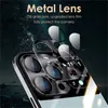 Luxe Designer Glazen Telefoon Case Voor iPhone 14 12 11 13 Pro Max 14Pro 13Pro Metalen Lens Film Bescherming TPU zacht Frame Glas Achterkant