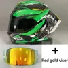 Motorcykelhjälmar Full ansiktshjälm X14 ZX-10RR Grön ridning Motocross Racing Motobike