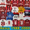 Retro skjortor hem Gullit Soccer Jerseys Maldini Van Basten Football Kaka Inzaghi Pirlo Shevchenko Baggio Milan Ibrahimovic 88 89 90 91 92 93 94 95 96 97 98 99 00 1995