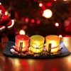 Bougeoirs sans flamme, bougies LED pour la maison, fête de noël, fonctionnement à piles, faux décor de mariage scintillant