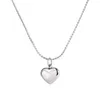 Sweet Shell Love Heart Pendant Necklace Women Luxury Stainless Steel Jewelry Bling For Girlfriends Extension Chain 18inch n1476