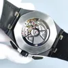 Herenhorloge 44 mm automatisch mechanisch uurwerk Klassiek polshorloge saffier Montre De Luxe waterdichte rubberen band