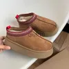 SURES BUTS Australia Buty śnieżne Designer damski mini buty platforma grube dolne kostki ciepłe futra botki australijskie puszyste fuzz muły tazz kapcie x0908