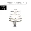 Bracelets de charme individuels carrés perles d'amour bracelet en alliage 5 pièces bijoux simples et à la mode femmes 2023 po