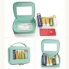 Kosmetiktaschen Hüllen Personalisierte Buchstaben Bunte Saffiano Tragbare Kosmetiktasche Reise Transparente Make-up-Tasche PVC-Kosmetiktasche TPU312z